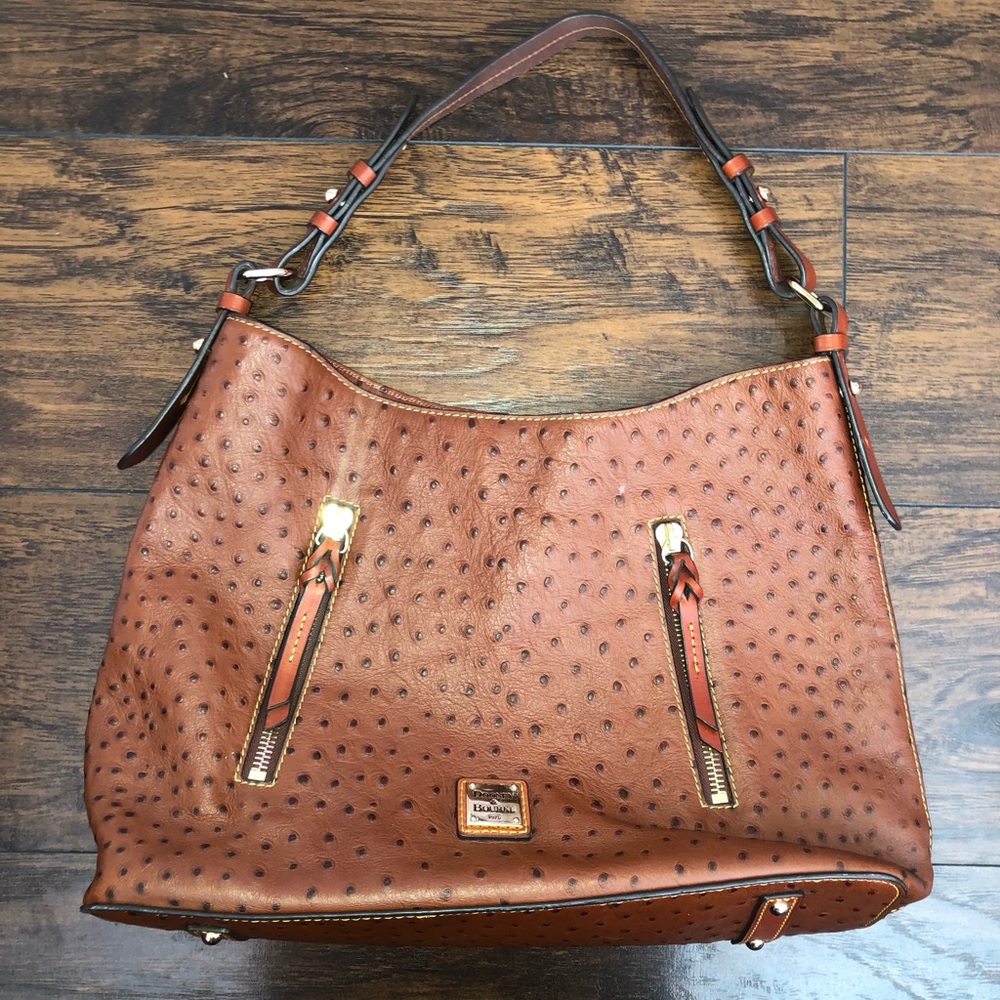 Dooney & Bourke Cognac Leather Cooper Hobo Bag